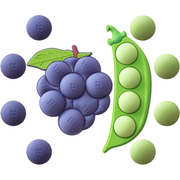 Cute Fruit Fridge Magnets, 3D Blueberry Peas Refrigerator Magnets