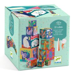 Djeco Stacking Blocks - 10 Wild Animals