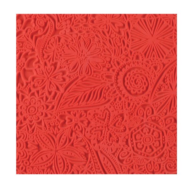 Cernit Texture Plate - 9x9cm - Flowers