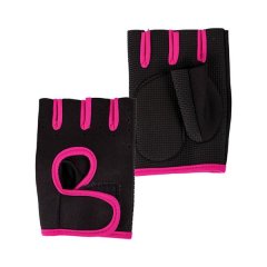 Gym Gloves - Fingerless - Women's - Black &amp; Pink