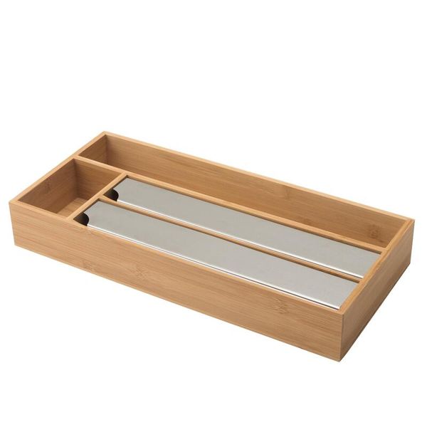 Delinia Foil / Cling Wrap Drawer Holder And Cutter Bamboo