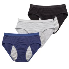 3 Pack Women Menstrual Panties Leakproof Period Underwear Soft Panties
