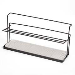 Chenshia 2-Tier Dish Drying Rack &amp; Drain Tray Spice &amp; Sauce Rack Organiser
