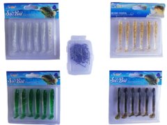 Worm Lures 4 Colour Variant, 24 Piece with No.1 Hooks