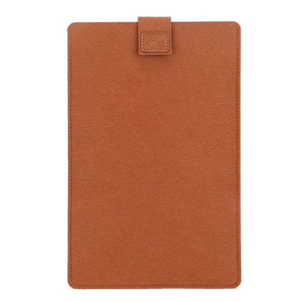 Khaki Wool Felt Laptop Bag Shockproof Storage Case Cover Size L