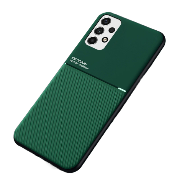 Tilt-Strip Grain Shockproof PC +TPU Case Compatible with OPPO K9 Dark Green