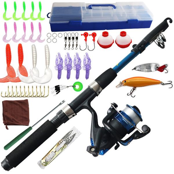 Kids Fishing Pole Set With Telescopic Rod, Reel, And Accessories