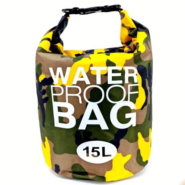 Waterproof Drybag Backpack - Outdoors - Yellow 15L