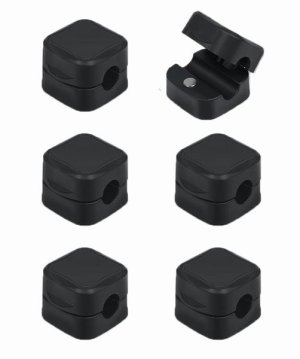 6 Pcs Magnetic Desk Cable Clips Management Cord Organizer Holders