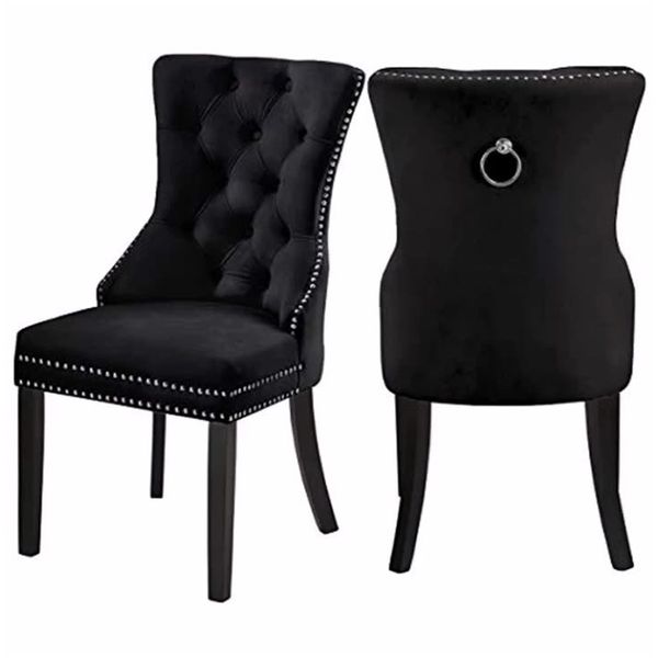 Pair of Dutch Velvet Buckle Chairs