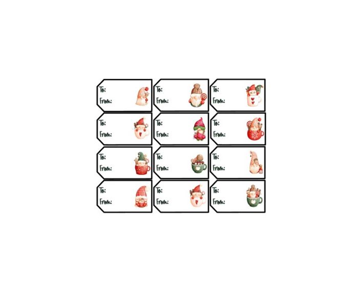 Christmas Gift Tags Stickers (12)