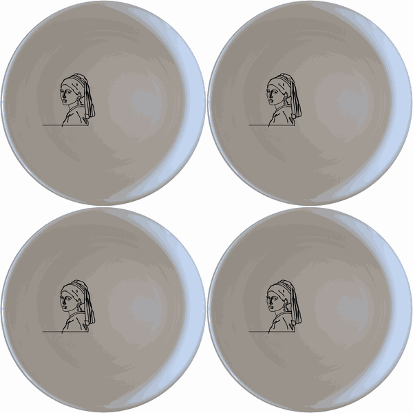 Girl Pearl Earring Bowl Set of 4 - Range 3