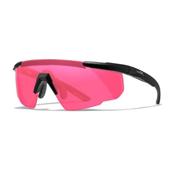 Wiley X Saber Advanced Vermillion Lens Matte Black Frame Tactical Eyewear