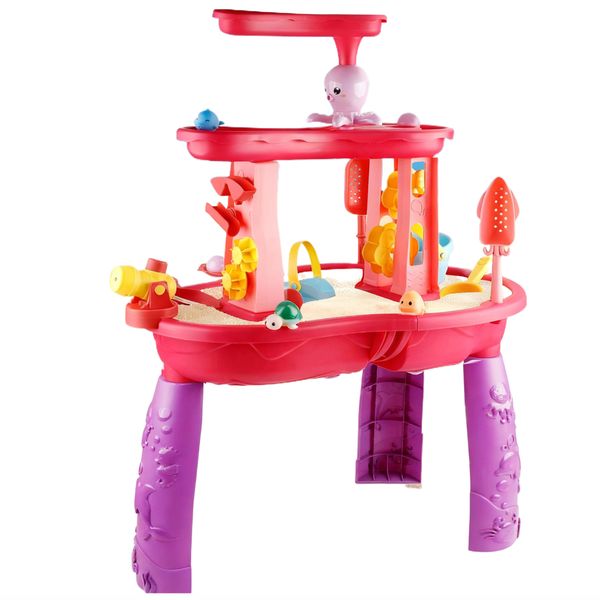 3-Tier Water Sand Activity Table for Toddlers Kids Water Table Accessories