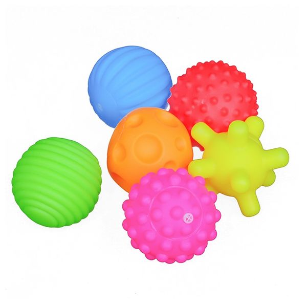 Set of 6 Textured Sensory Ball With Squeaky Sounds