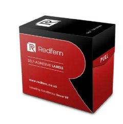 Redfern Round Colour Self Adhesive Labels Roll (Fluorescent Yellow/Lime) x4