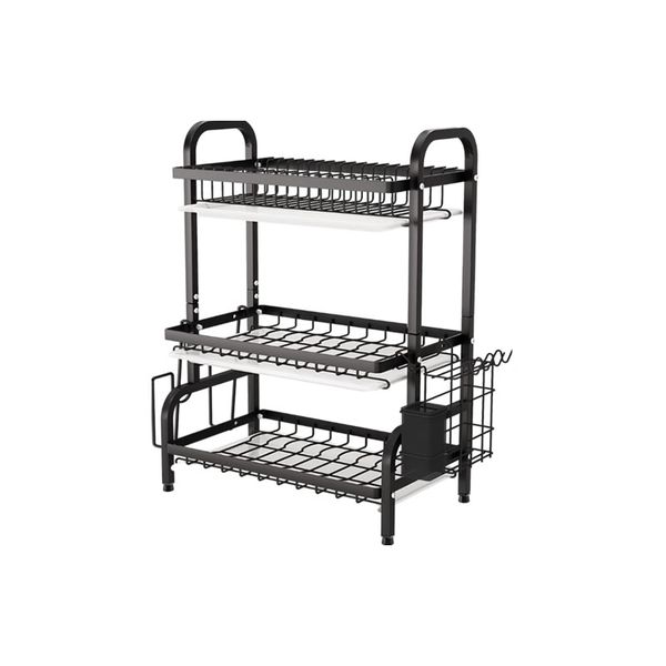 Multi-Functional 3-Tier Stainless Steel Dish Drying Rack