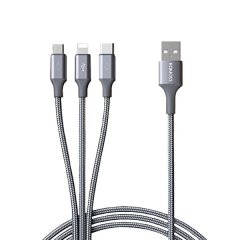 Romoss 3-in-1 USB to Lightning Charge Sync/Micro USB/USB-C Cable 1m