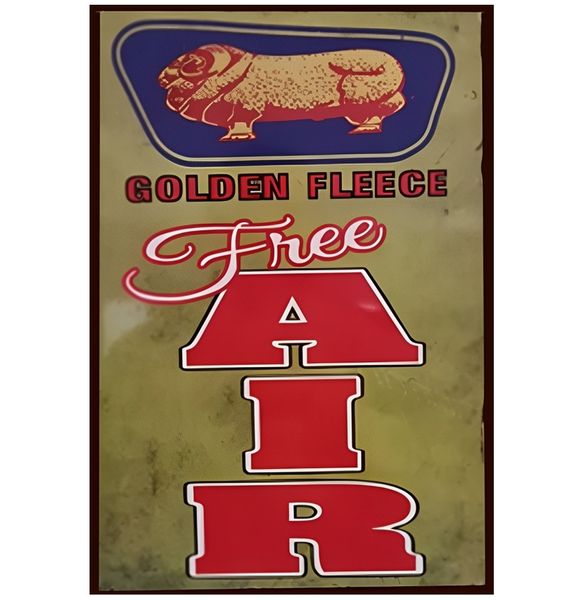 Golden Fleece Free AirVintage Style Metal Bar Sign for Bar Pub Wall Decor