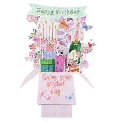 3D Pop-up Clever Cubes Birthday card - Special Day - Female