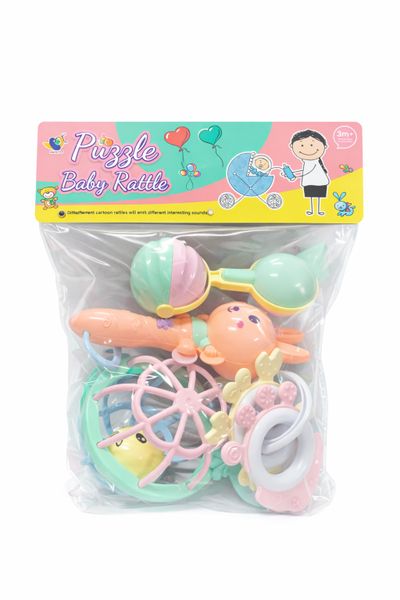 Puzzle Baby Rattle Set - Multicolour