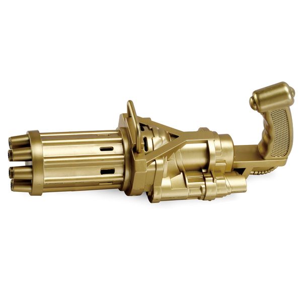 Vortic 8 Hole Gatling Electric Bubble Gun Machine - Gold Gun