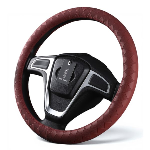 imix home Steering Wheel Cover - PU Leather - Non-Slip - 37-38cm (15in)