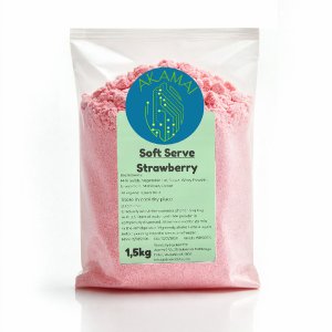 Soft Serve Powder Premix - Strawberry Flavour - Makes 1,5kg makes 5L mix
