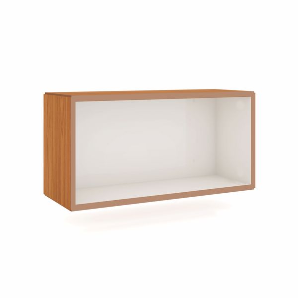 Wall Mounted Rectangular Shelf - Off White / Freijo