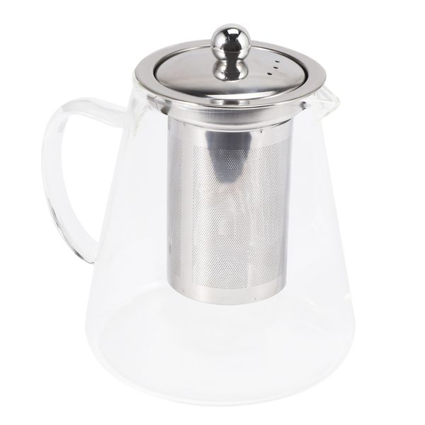 Glass Teapot With Stainless Steel Removable Infuser 950Ml