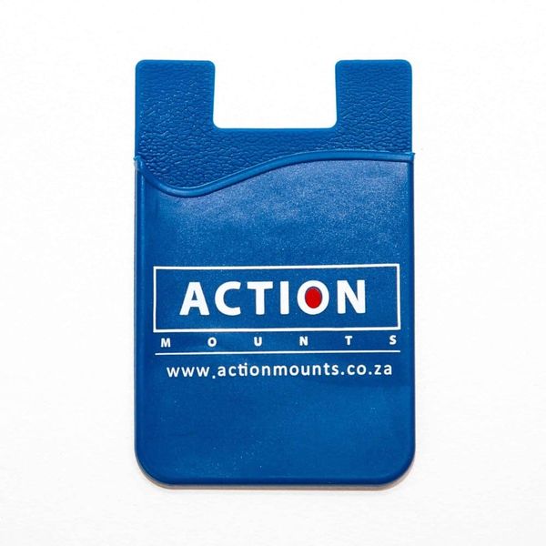 Action Mounts Cell Phone Stick -On Wallet Credit Business ID Card Holder