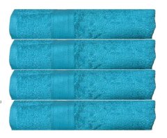 4 Bath Towels - Dark Turquoise