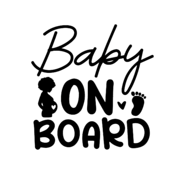 Baby on Board Sign Decal Sticker - Baby on Board Foot Print + Pregnant