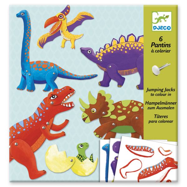 Djeco Crafts - Dinosaur Jumping Jacks