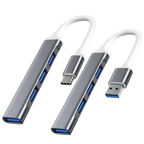 Twin Pack 4-Port USB HUB - USB Type-A to Multi USB Splitter