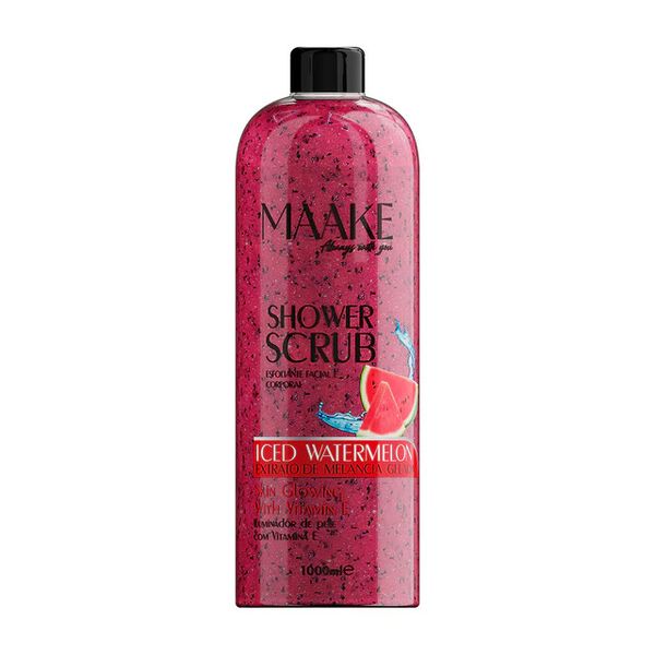 MAAKE Iced Watermelon Glowing Shower Gel Scrub/Exfoliating 1000ml Bottle