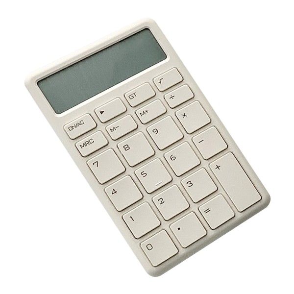 12-Digit Simple Portable Calculator For Office &amp; School - Beige