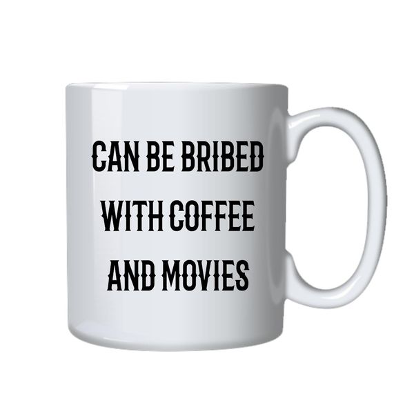 Coffee and Movies Mug - Best Funny Novelty Cup - Ideal Gift Idea