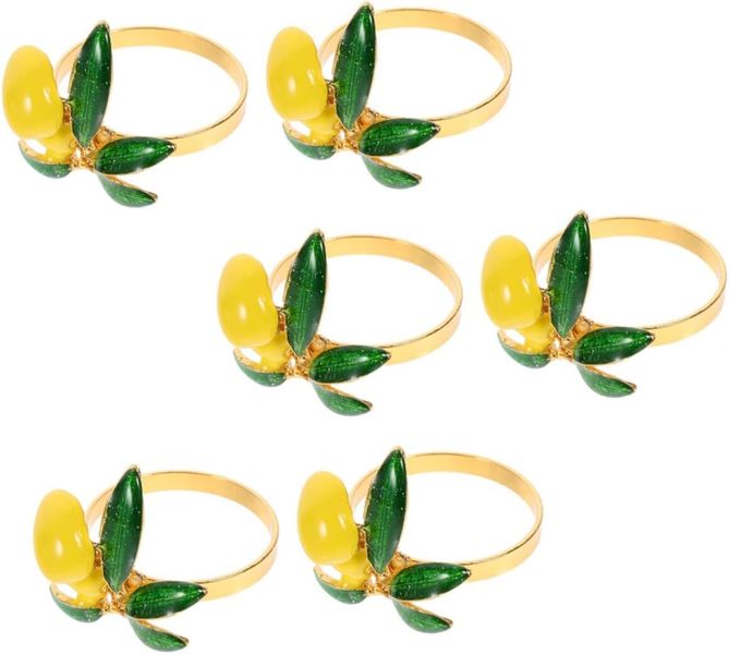 Lemon Design Napkin Rings