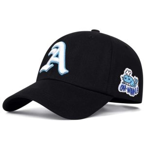 Men Baseball Cap - Whale and Letter Embroidery - Trucker Cap - Green