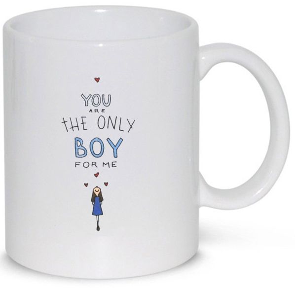You're The Only Boy For Me Anniversary Boyfriend Gift Mug