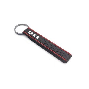 Rubber Key Ring Automotive Keyring - Volkswagen GTI Style | 12cm x 2cm