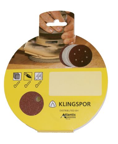 Klingspor - 15cm 6 Hole 150 Grit Hook-It Sanding Disc - 5 Pack