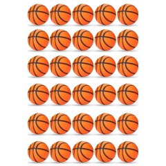 Basketball Party Favors Foam Sports Ball, for School Reward - 30 Pieces