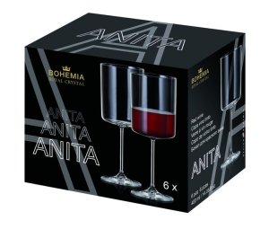 Bohemia Royal Crystal Anita Red Glasses 6pk