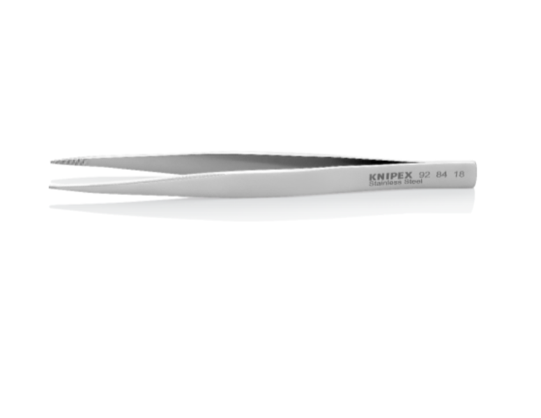 Knipex Precision Tweezers, Rectangular Blunt 125mm