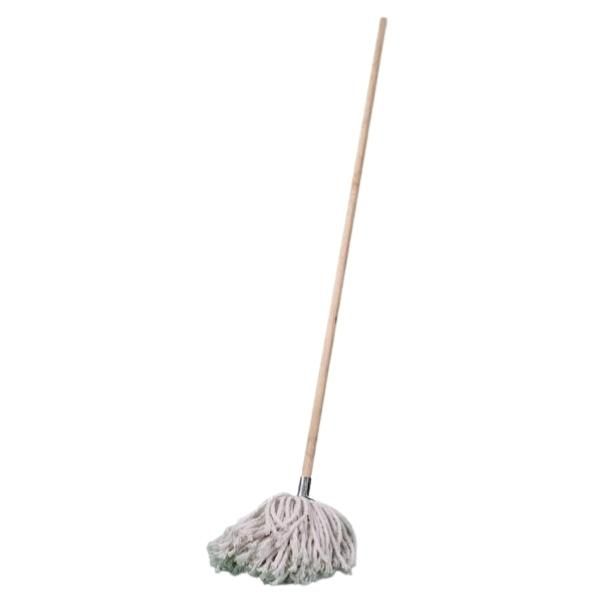Source Direct - Mop with Wooden Handle - Large (400g Mop Head)