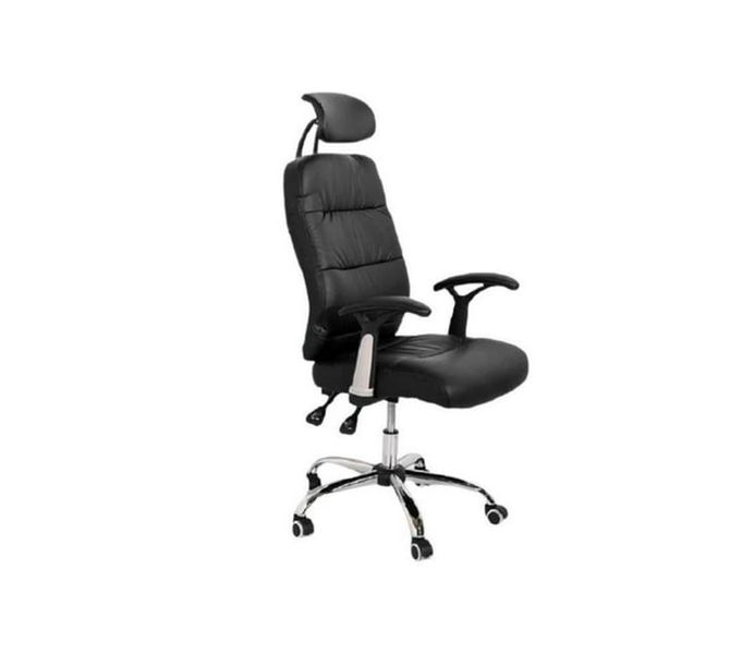 SMTE 309 - Reclining Office PU Leather Chair with Head &amp; Arm rests - Black
