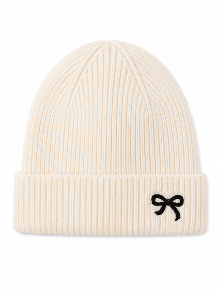 Ladies Bow Beanie Hat