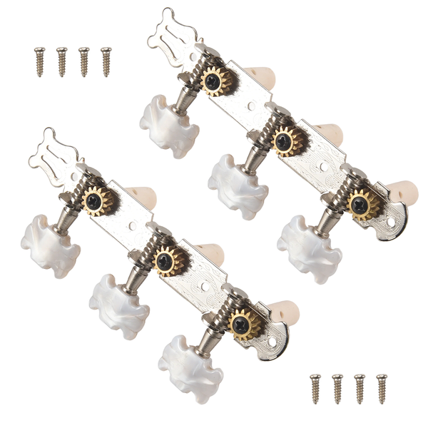 One Pair Guitar Tuning Pegs Machine Tuners White Machine Head for Classic G
